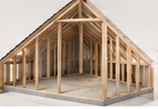 Houten constructie voor zolderindeling