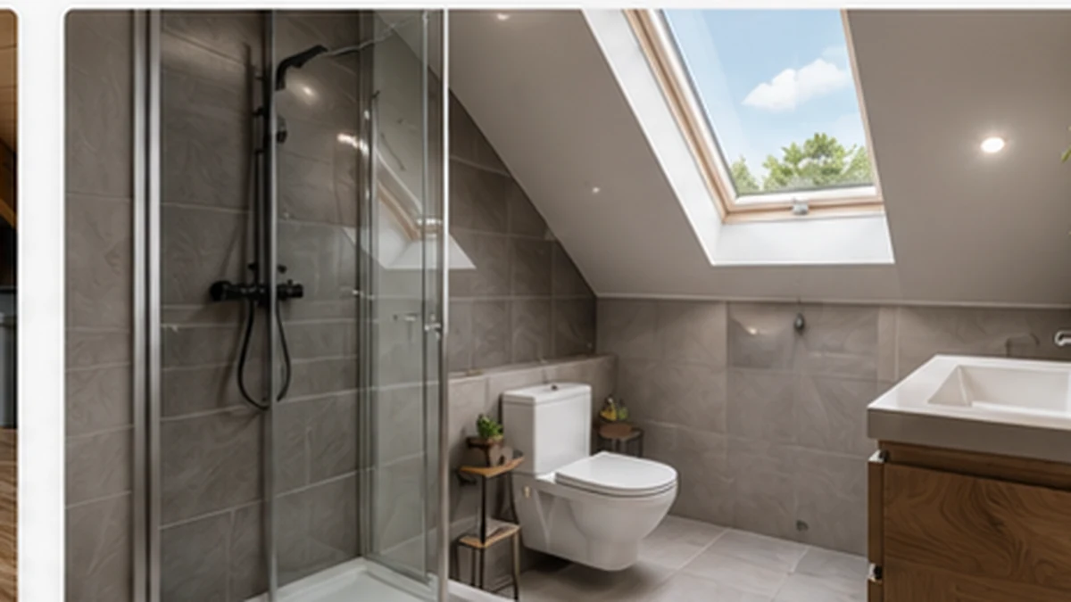 Complete badkamer op zolder